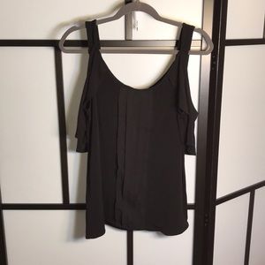 White House Black Market black cold shoulder top